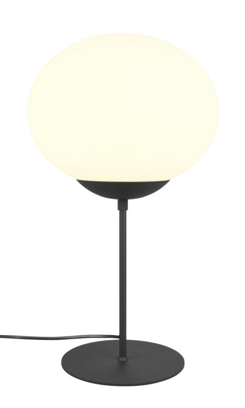 Lampka stołowa Trio Fomento czarno-biała 1 x E27 x 15W IP20 wym: 52 x 30 x 30 cm szkło - 1 szt.