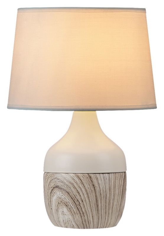 Lampka stołowa Rabalux Yvette biało-beżowa 1 x E14 x 40W IP20 wym: 29 x 20 x 20 cm ceramika - 1 szt.