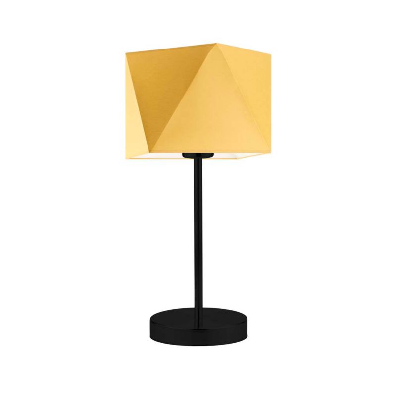 Lampka Nocna Volta Light Factory Burne Abażur Musztardowy Diament 1xE27 1szt.