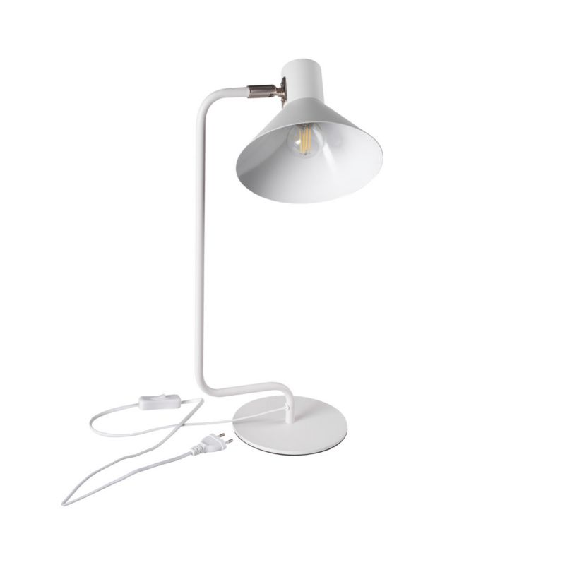 Lampka biurkowa Kanlux Nedia biała 1 x E14 x 10W IP20 wym: 50.5 x 21.5 x 21.5 cm metal - 1 szt.