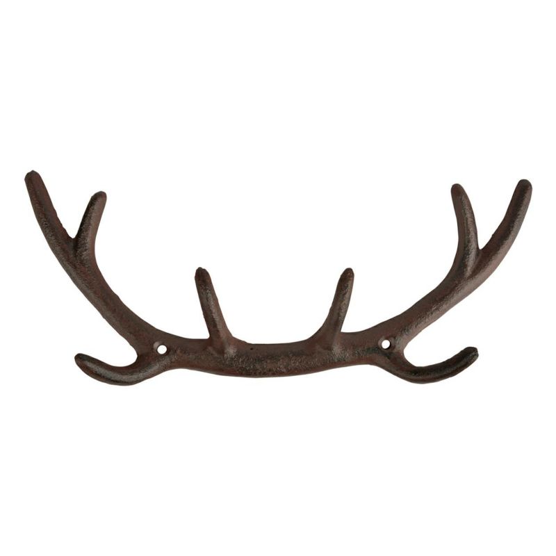 Uchwyt ścienny poroże Esschert Design brązowy żeliwny 29 cm 1 szt.