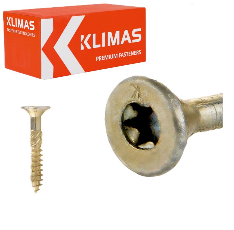 Wkręty do drewna Klimas WKCS 4,5x50 mm z łbem stożkowym 250szt