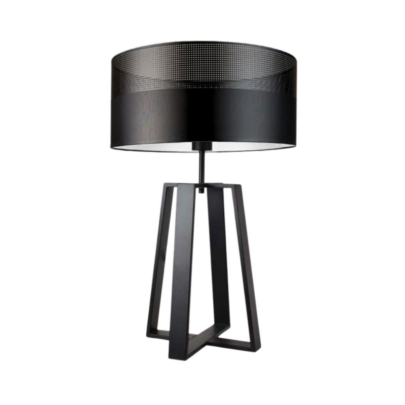 Lampka Nocna Volta Light Factory Wenis Abażur Czarny/Czarny 1xE27 1szt.