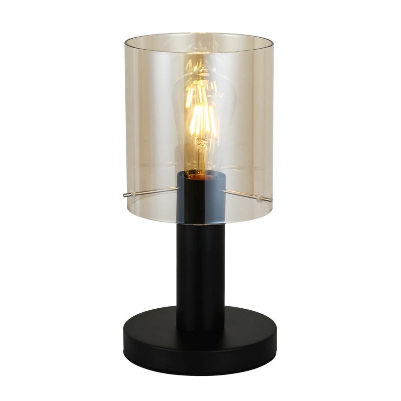 Lampka stołowa Italux Sardo brązowo-bursztynowy 1 x E27 x 40W IP20 wym: 33 x 16 x 16 cm metal - 1 szt.