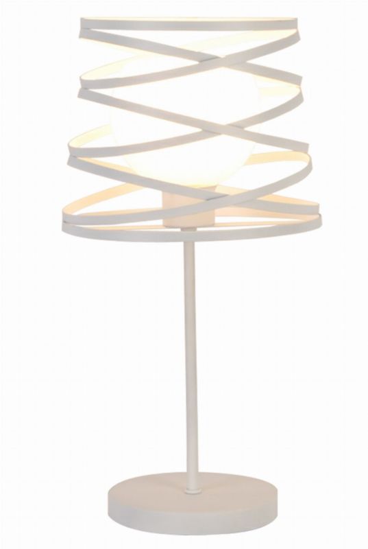 Lampka stołowa Candellux Akita biała 1 x E14 x 40W IP20 wym: 42 x 22 x 22 cm metal - 1 szt.