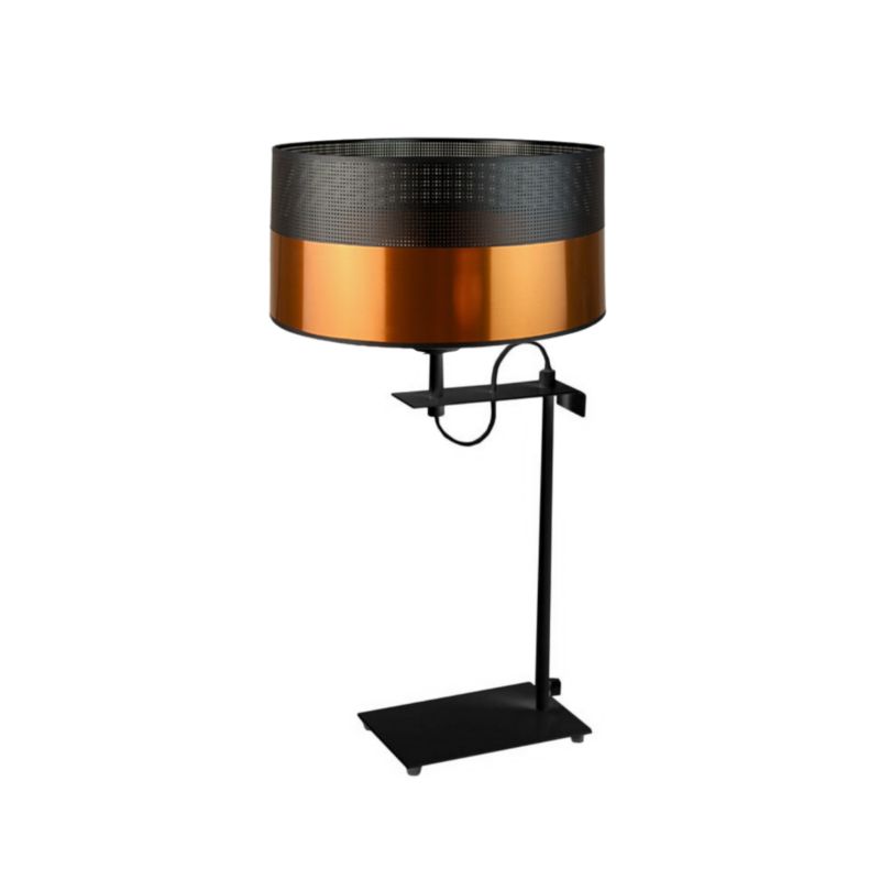 Lampka Nocna Volta Light Factory Point Czarny/Miedziany Abażur 1xE27 1szt.