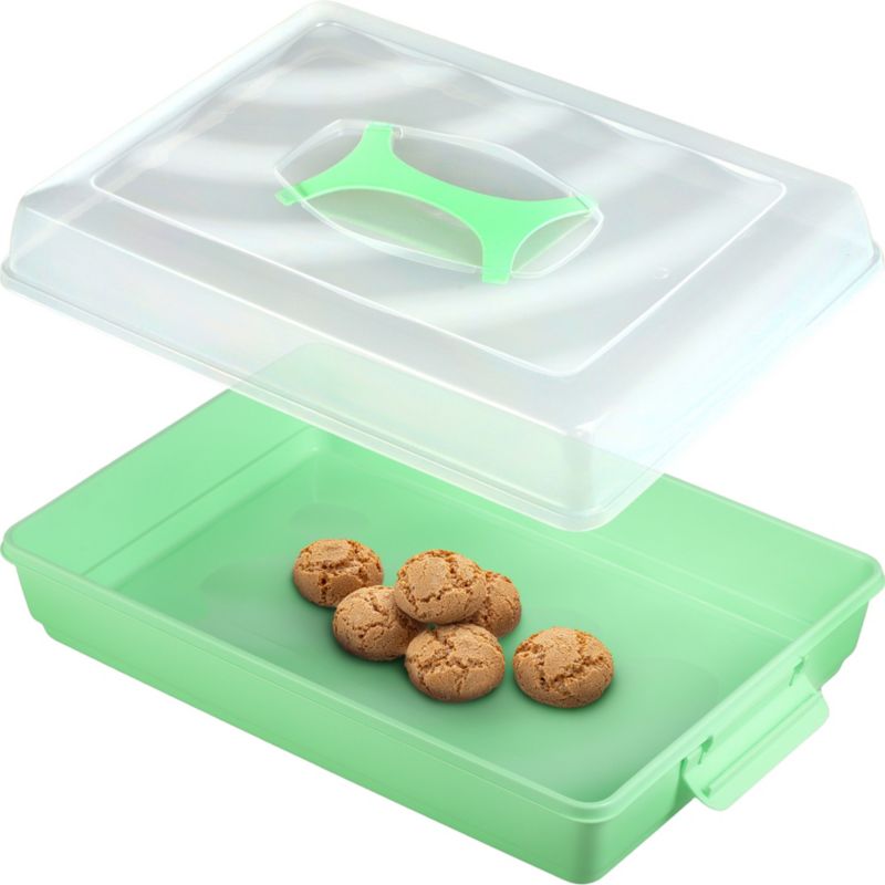 Pojemnik Plastikowy KADAX Prostokątny Na Ciasto Wypieki Tort Pudełko Duży 1szt.