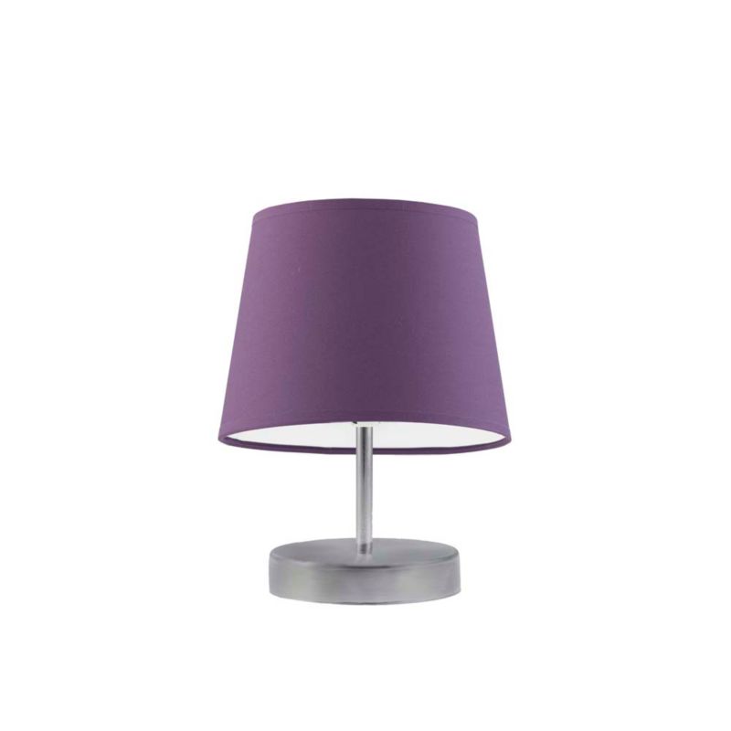 Lampka Nocna Volta Light Factory Picolo Abażur Srebrny/Fioletowy Stożek 1xE27 1szt.