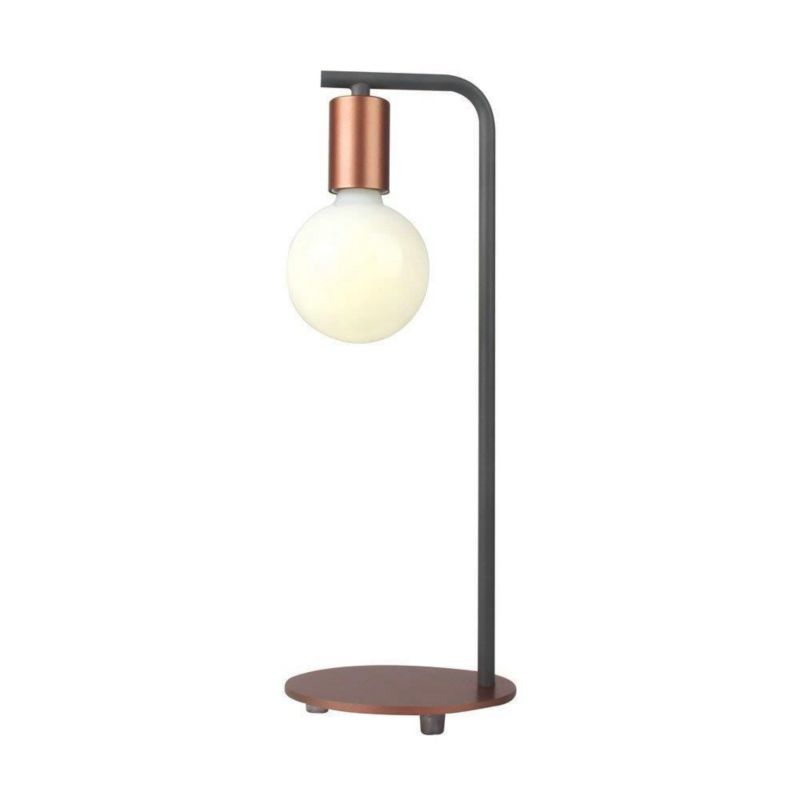 Lampka stołowa V-TAC brązowo-miedziana 1 x E27 x 60W IP20 wym: 42 x 15 cm metal - 1 szt.