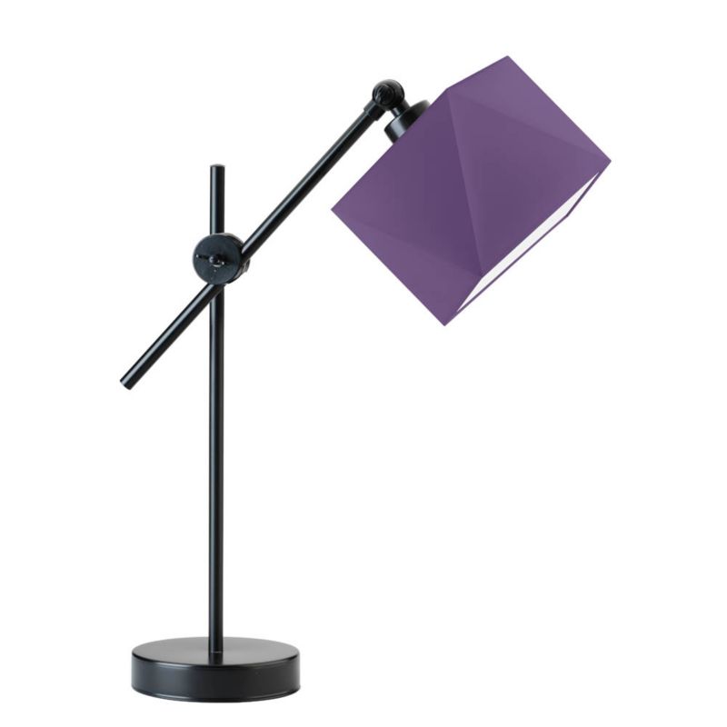 Lampka Nocna Volta Light Factory Modern Abażur Fioletowy Diament 1xE27 1szt.