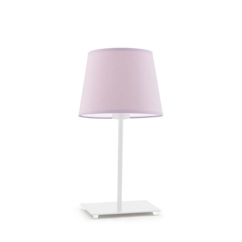 Lampka Nocna Volta Light Factory Moto Abażur Biały/Jasny fioletowy Stożek 1xE27 1szt.