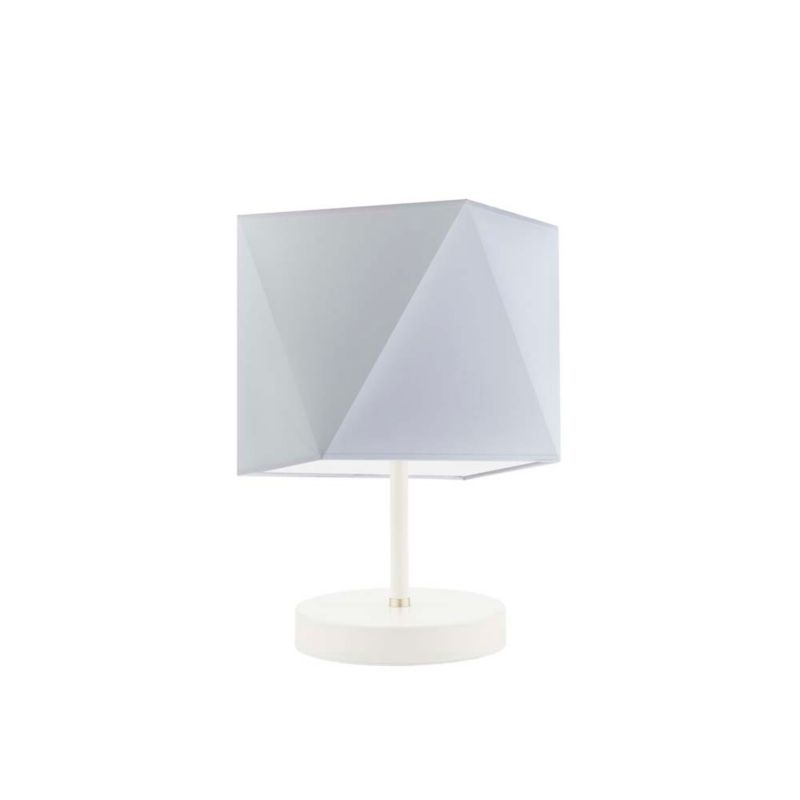 Lampka Nocna Volta Light Factory Picolo Abażur Biały/Jasny szary Diament 1xE27 1szt.