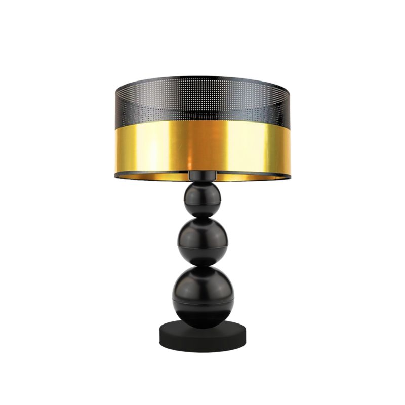 Lampka Nocna Volta Light Factory Bubble Abażur Czarny/Złoty 1xE27 1szt.