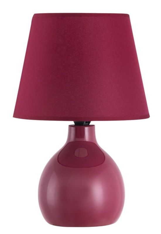 Lampka stołowa Rabalux Ingrid bordowy 1 x E14 x 40W IP20 wym: 28 x 17 x 17 cm ceramika - 1 szt.
