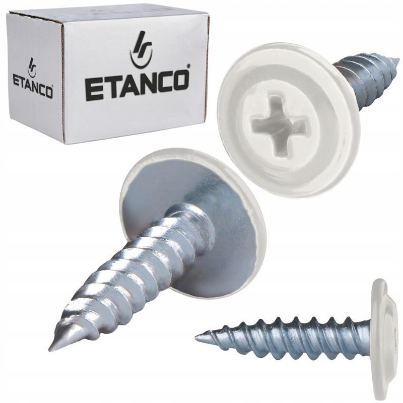 Wkręty Podkładkowe Etanco Do Drewna 4,2X16Mm, Ral9010 Gm-S 250Szt.