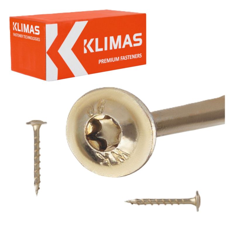 Wkręty ciesielskie Klimas WKCP 8x60 mm do drewna z łbem talerzowym 50szt