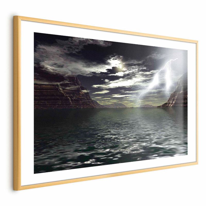 Plakat Artgeist Burza 42x29,7 cm z ramą złotą 1 szt