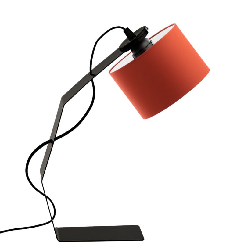 Lampka Nocna Volta Light Factory Blacha Abażur Ceglany1xE27 1szt.