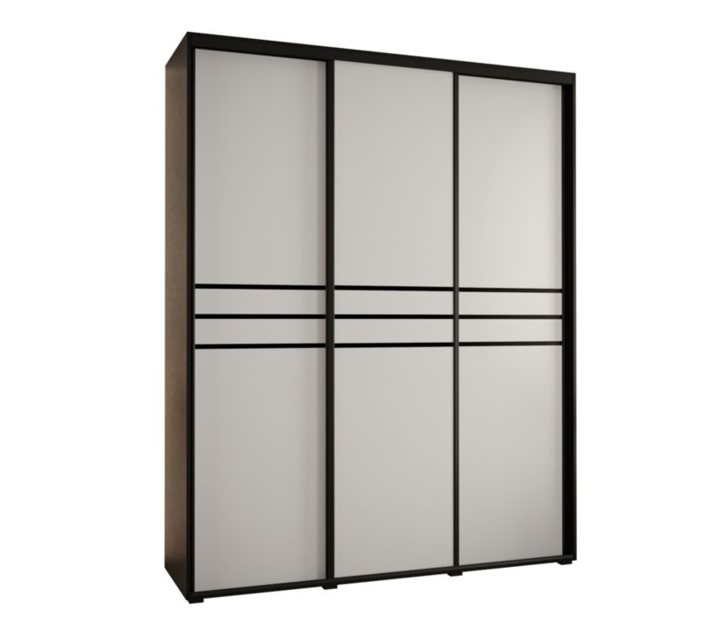 Szafa przesuwna Abiks DAVOS 10 wysoka szer.190cm czarny/biały/czarny 1szt.