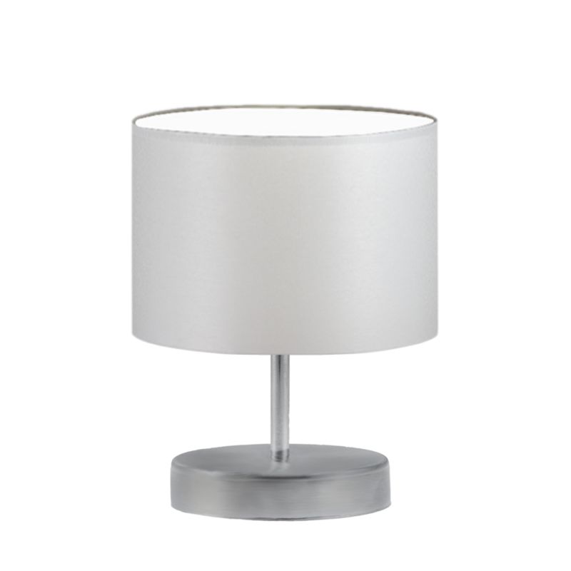 Lampka Nocna Volta Light Factory Picolo Abażur Srebrny/Jasny szary Walec 1xE27 1szt.