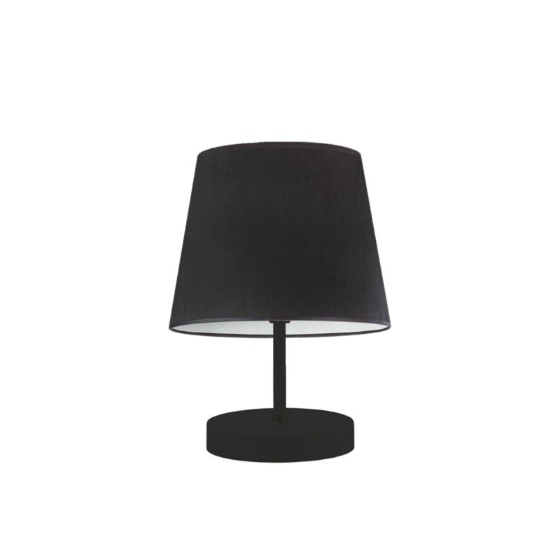 Lampka Nocna Volta Light Factory Picolo Abażur Czarny welur Stożek 1xE27 1szt.