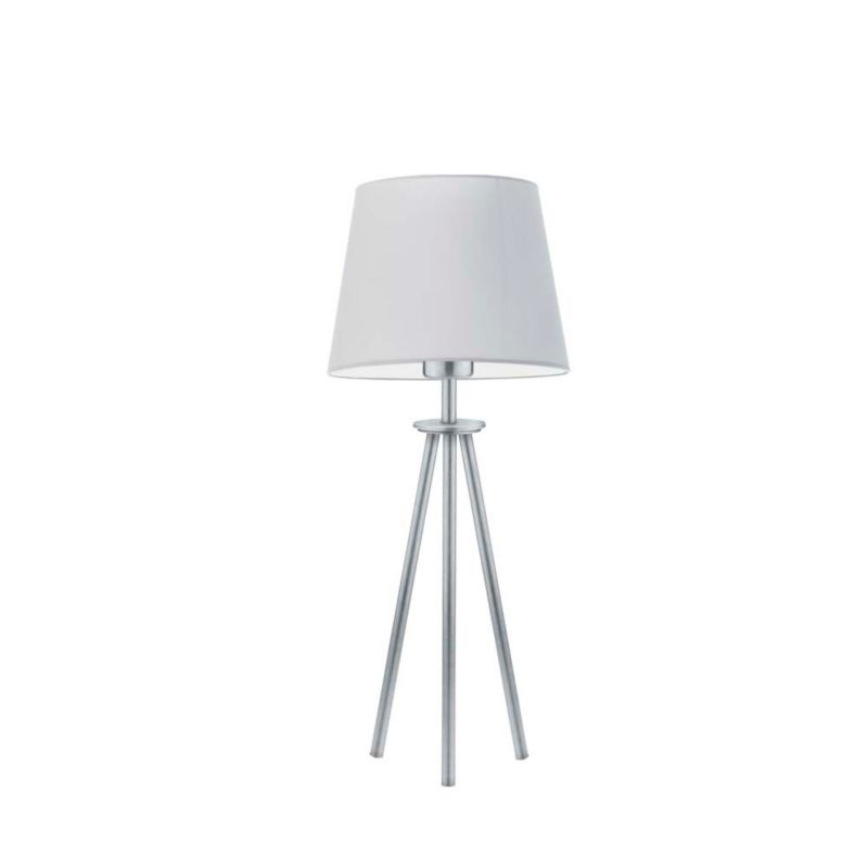 Lampka Nocna Volta Light Factory Deco Abażur Jasny szary welur Stożek 1xE27 1szt.