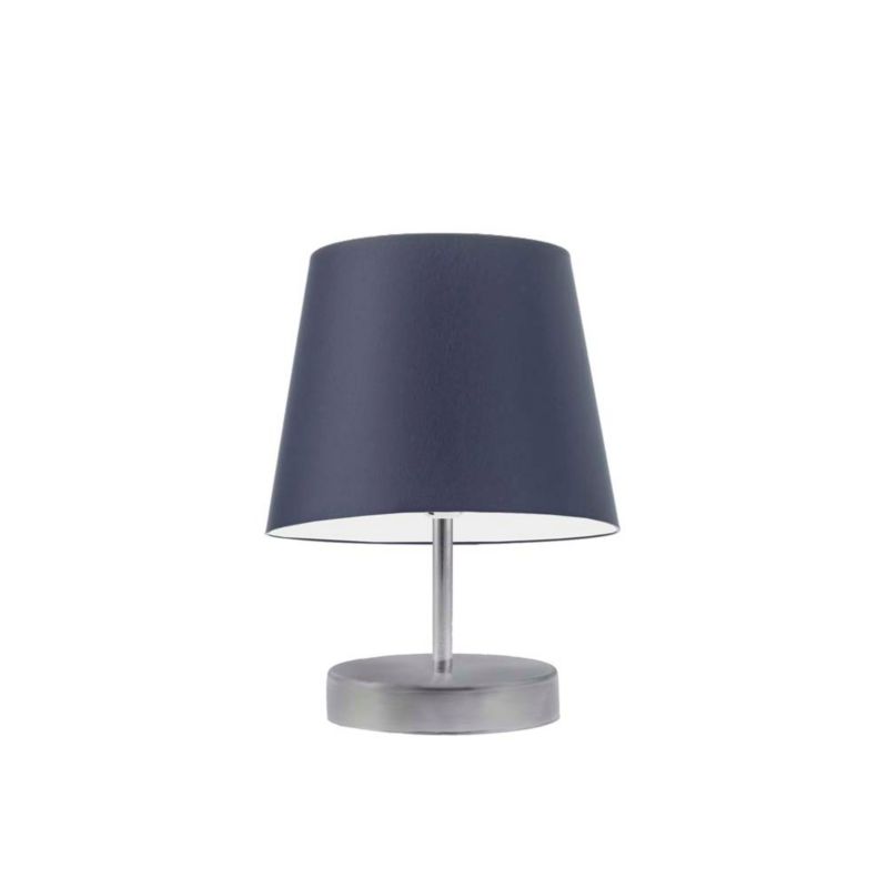 Lampka Nocna Volta Light Factory Picolo Abażur Srebrny/Granatowy Stożek 1xE27 1szt.