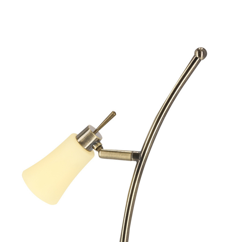 Biało-złota lampka stołowa do salonu 55 cm KROTON metal-szkło