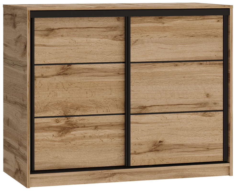 Loftowa komoda przesuwna z szufladami do sypialni 120 cm LOFT