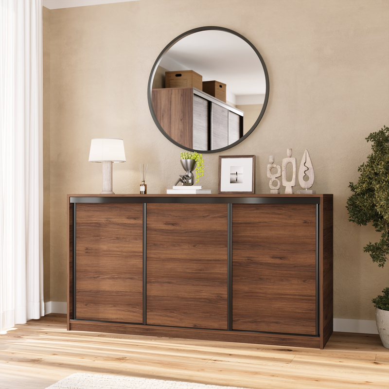 Komoda przesuwna z szufladami i drążkiem 180 cm LOFT