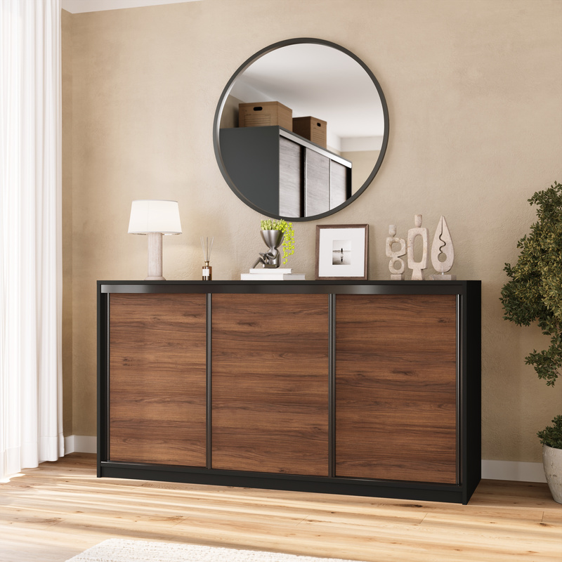 Komoda przesuwna z szufladami i drążkiem 180 cm LOFT