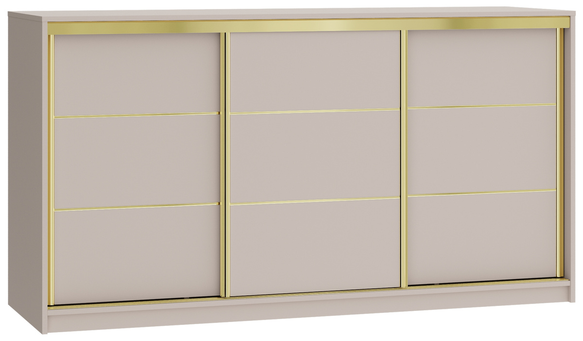 Beżowa komoda przesuwna z szufladami 180 cm GOLD