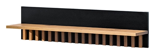 Półka na książki wisząca z lamelą LIVORNO dąb artisan