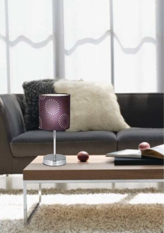 Brązowa lampka stołowa gabinetowa do biurka EMILY klasyczna