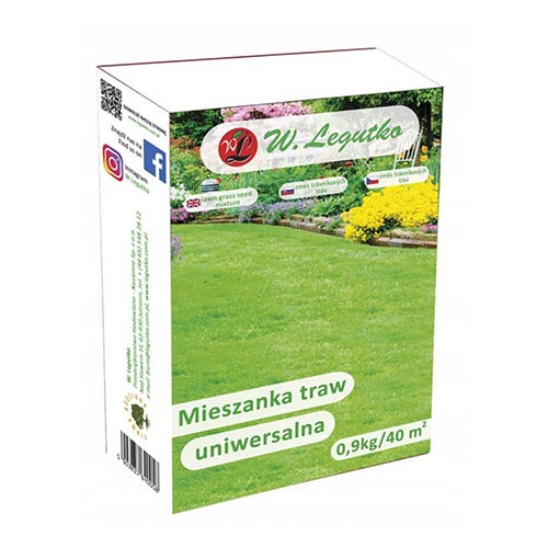 1 szt, Mieszanka traw gazonowych uniwersalna Legutko - Nasiona: Ilość w opakowaniu: 0.9 g