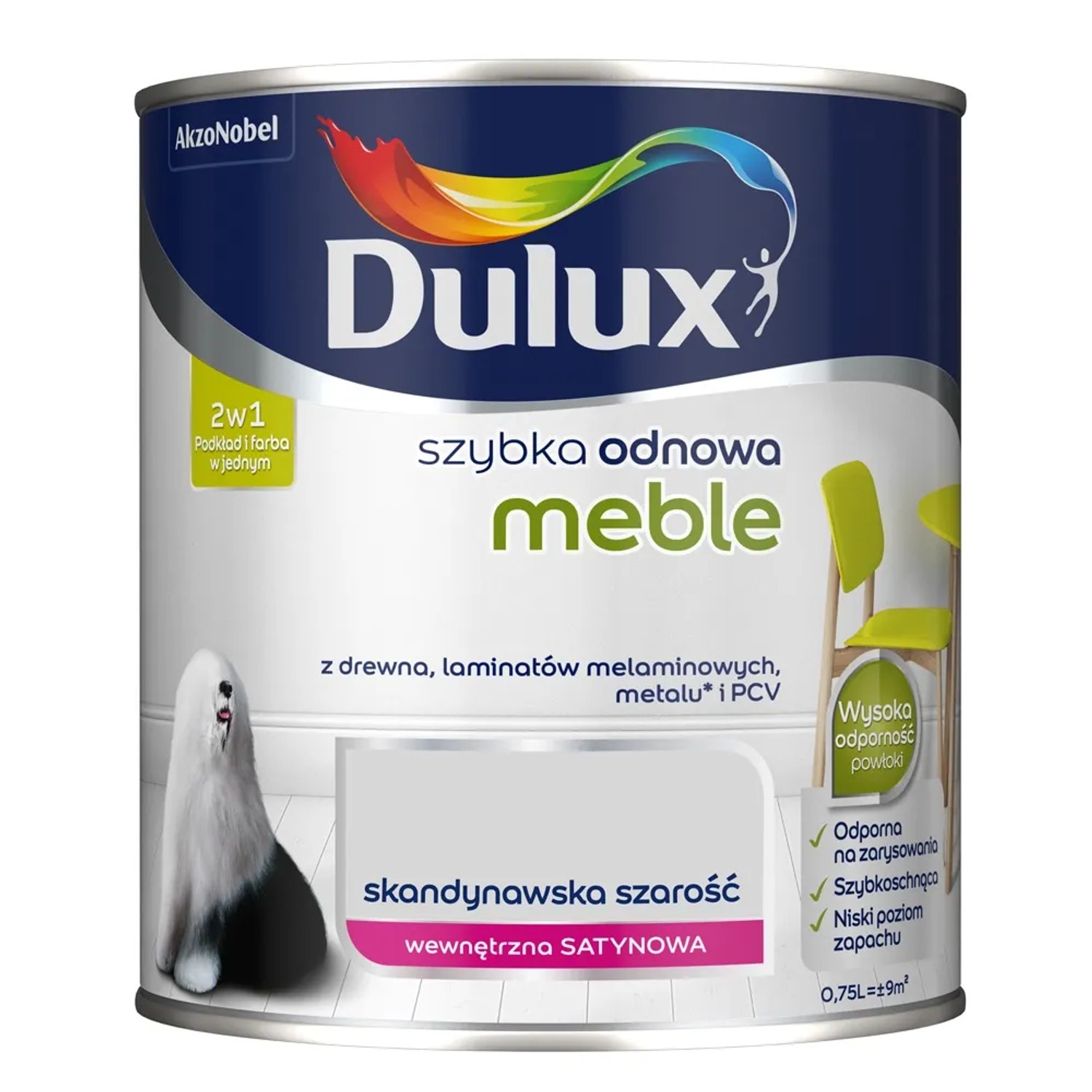 Dulux Szybka Odnowa Meble skandynawska szarość 750 ml