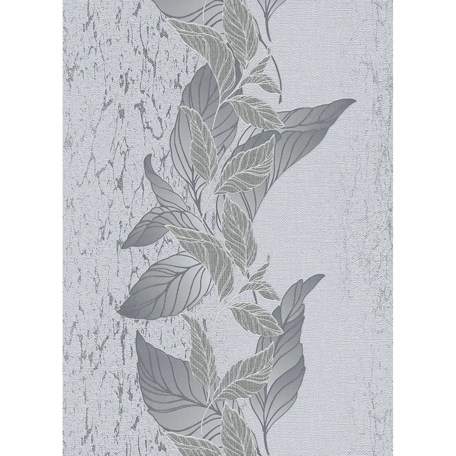 Tapeta winylowa na flizelinie LIŚCIE szare