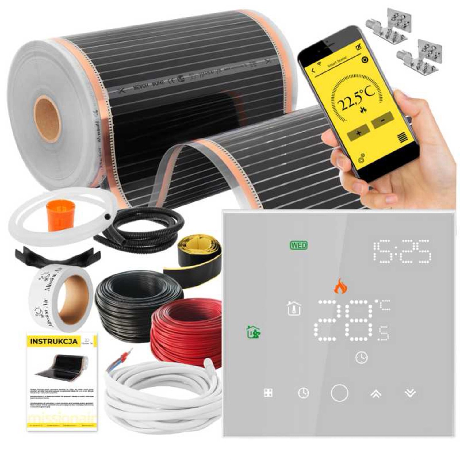 Mission Air Zestaw na podczerwień Silver 50cm +Leo White 28m2