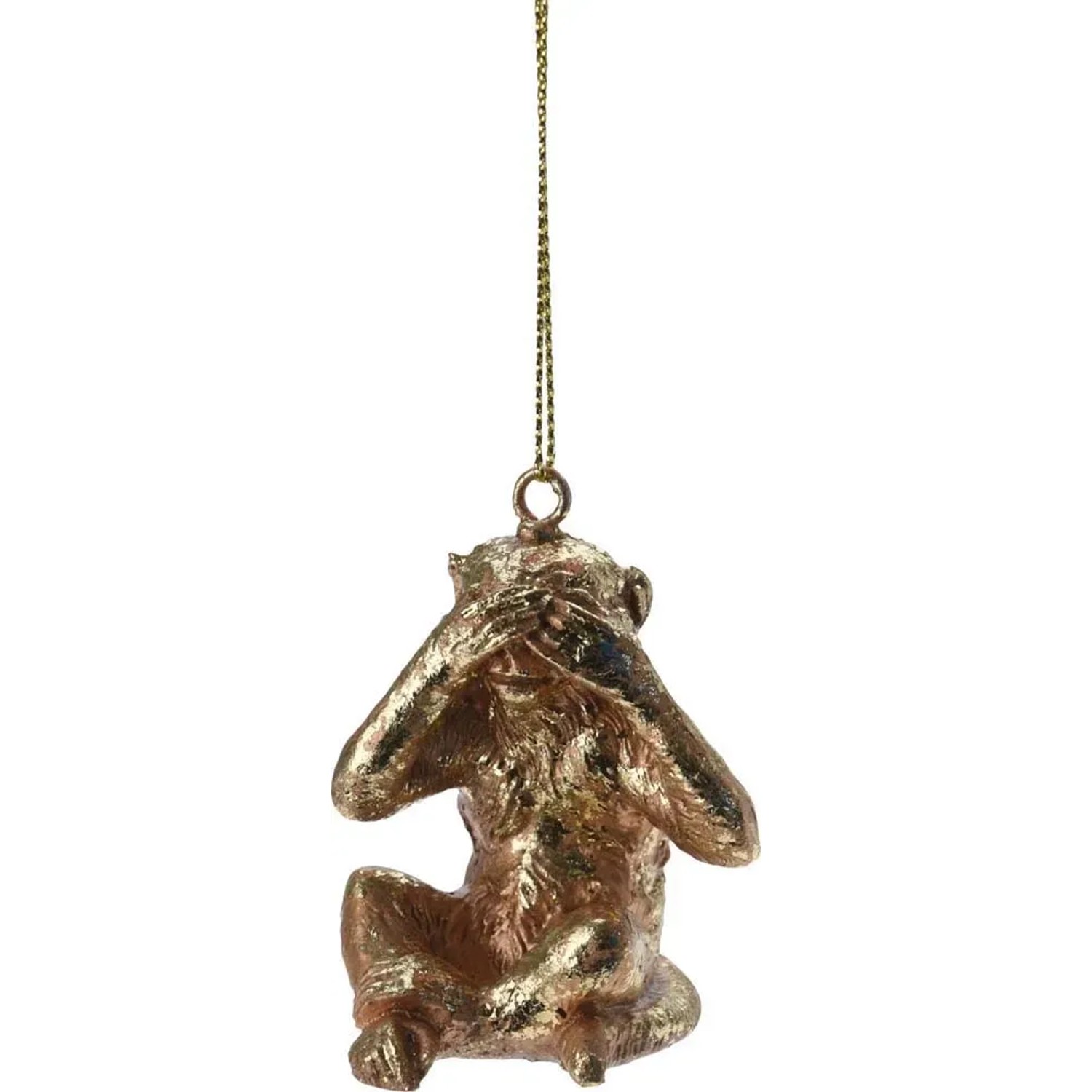 Zawieszka małpka złota - 5,5 cm