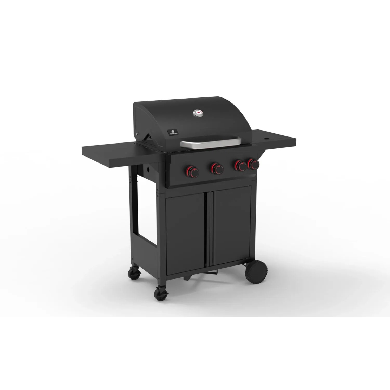 Landmann Grill gazowy ROOKIE COOK RED LED 3+1-palnikowy 12,0 kW