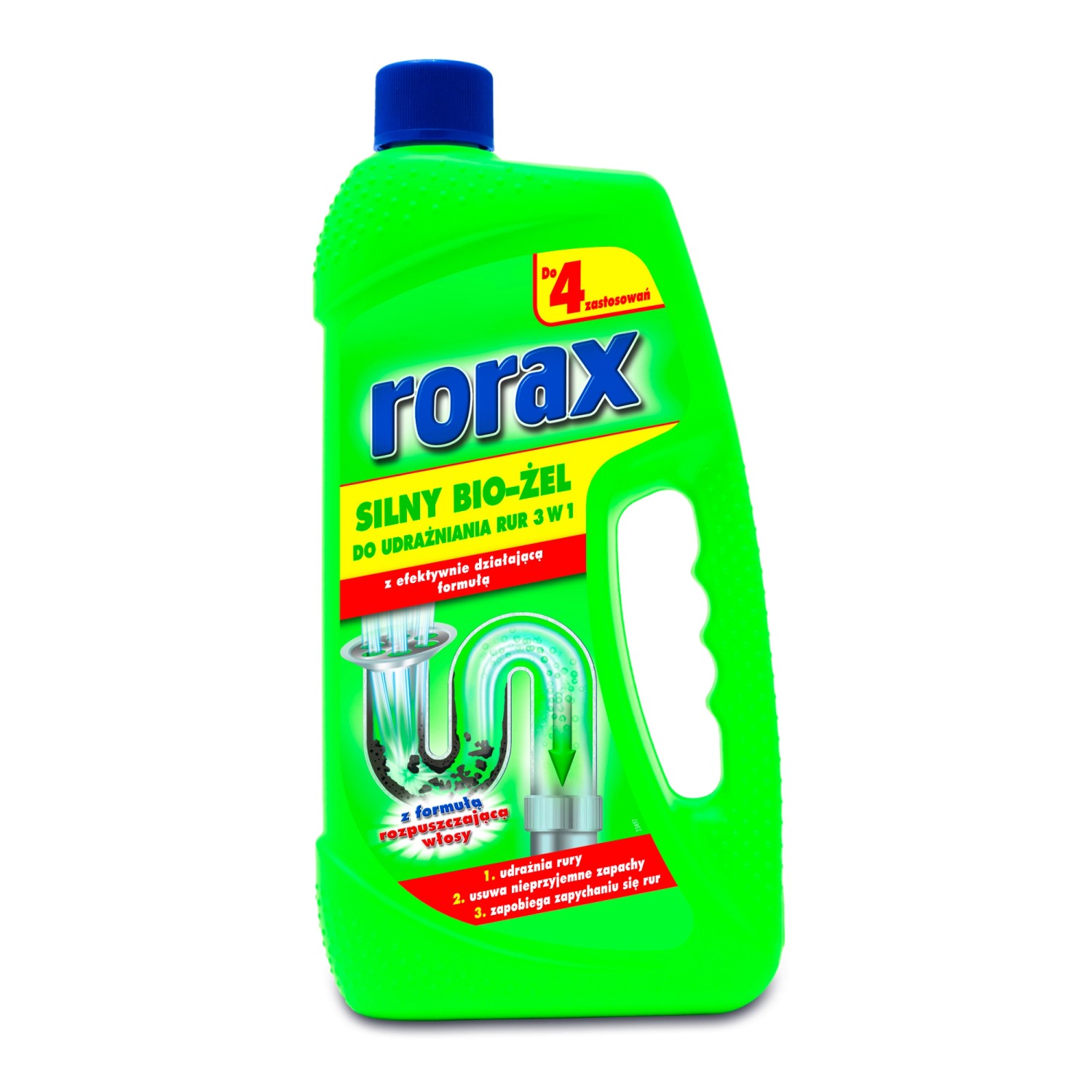 Rorax Silny Bio-żel do udrażniania rur 3w1 1 l