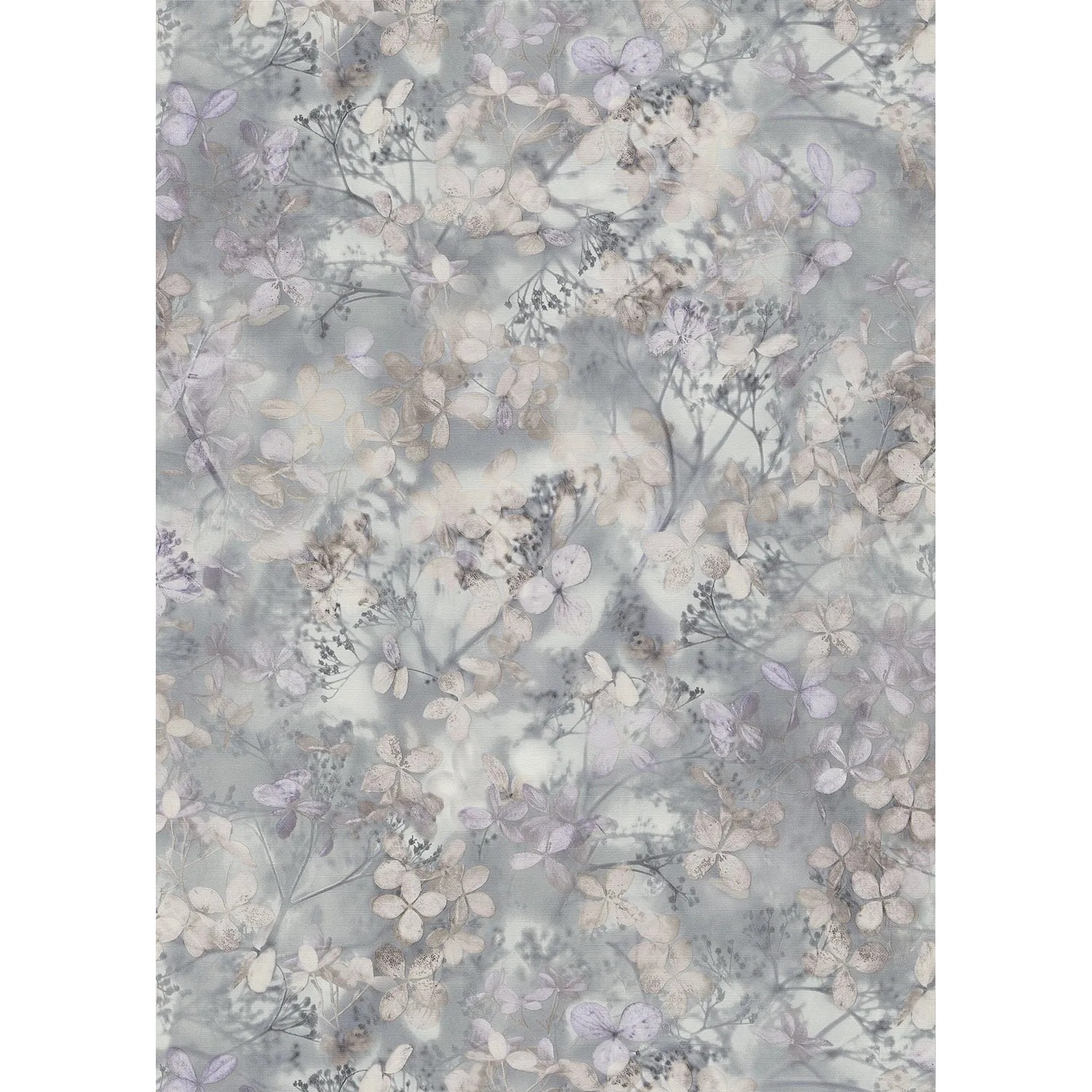 Tapeta winylowa na flizelinie pastelowe listki siwe