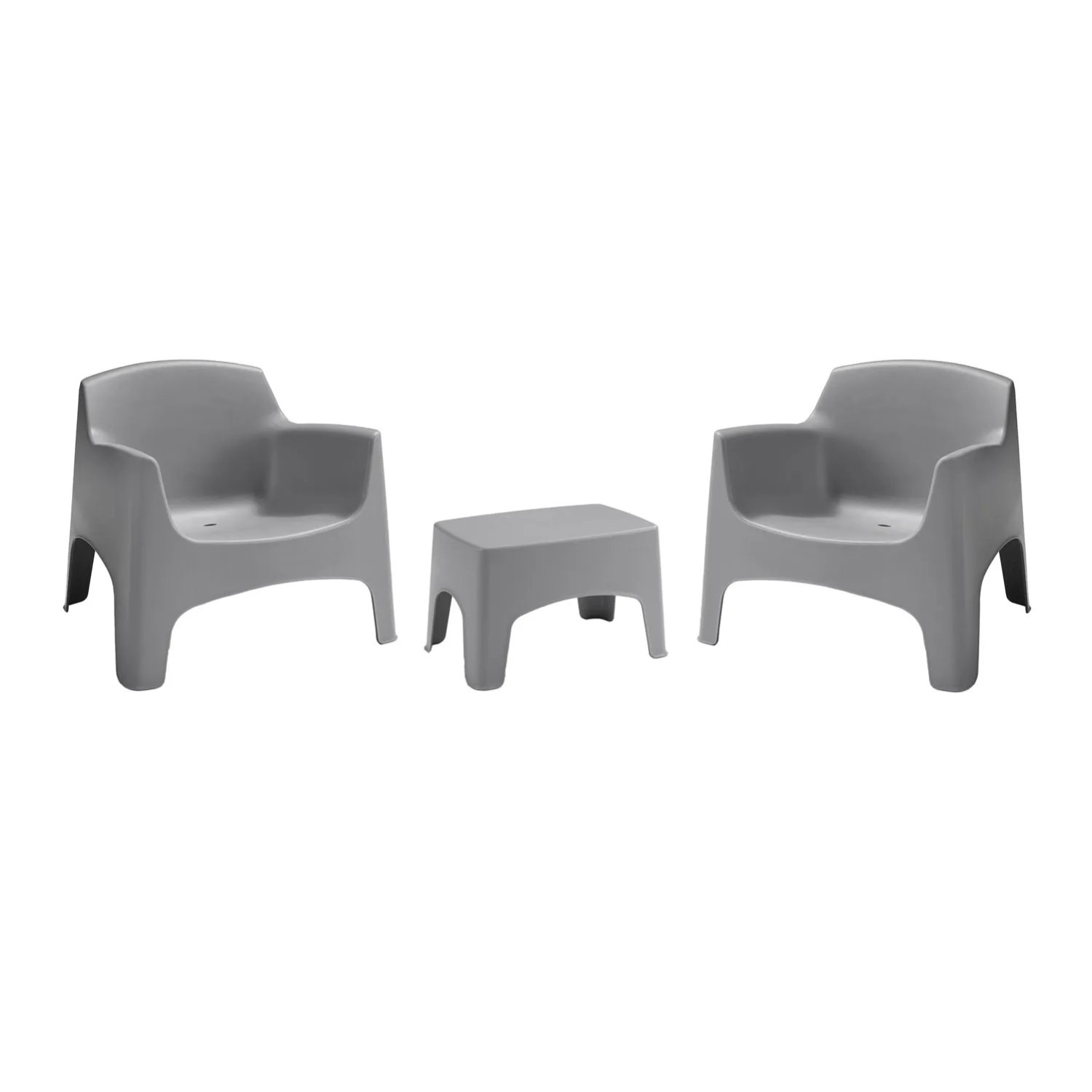 Komplet mebli balkonowych IBIZA szary 3-częściowy