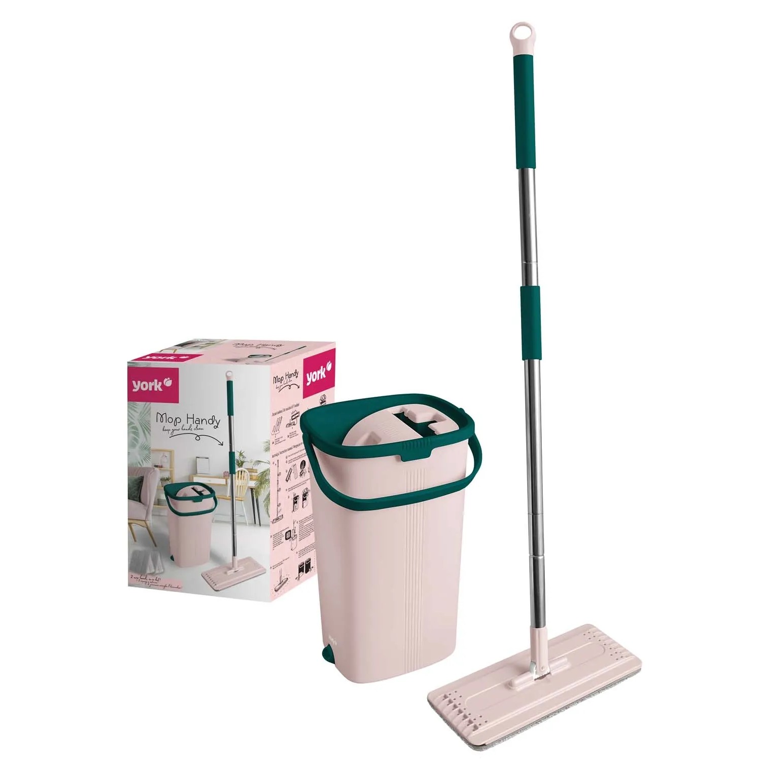 Zestaw HANDY: mop płaski z wiadrem