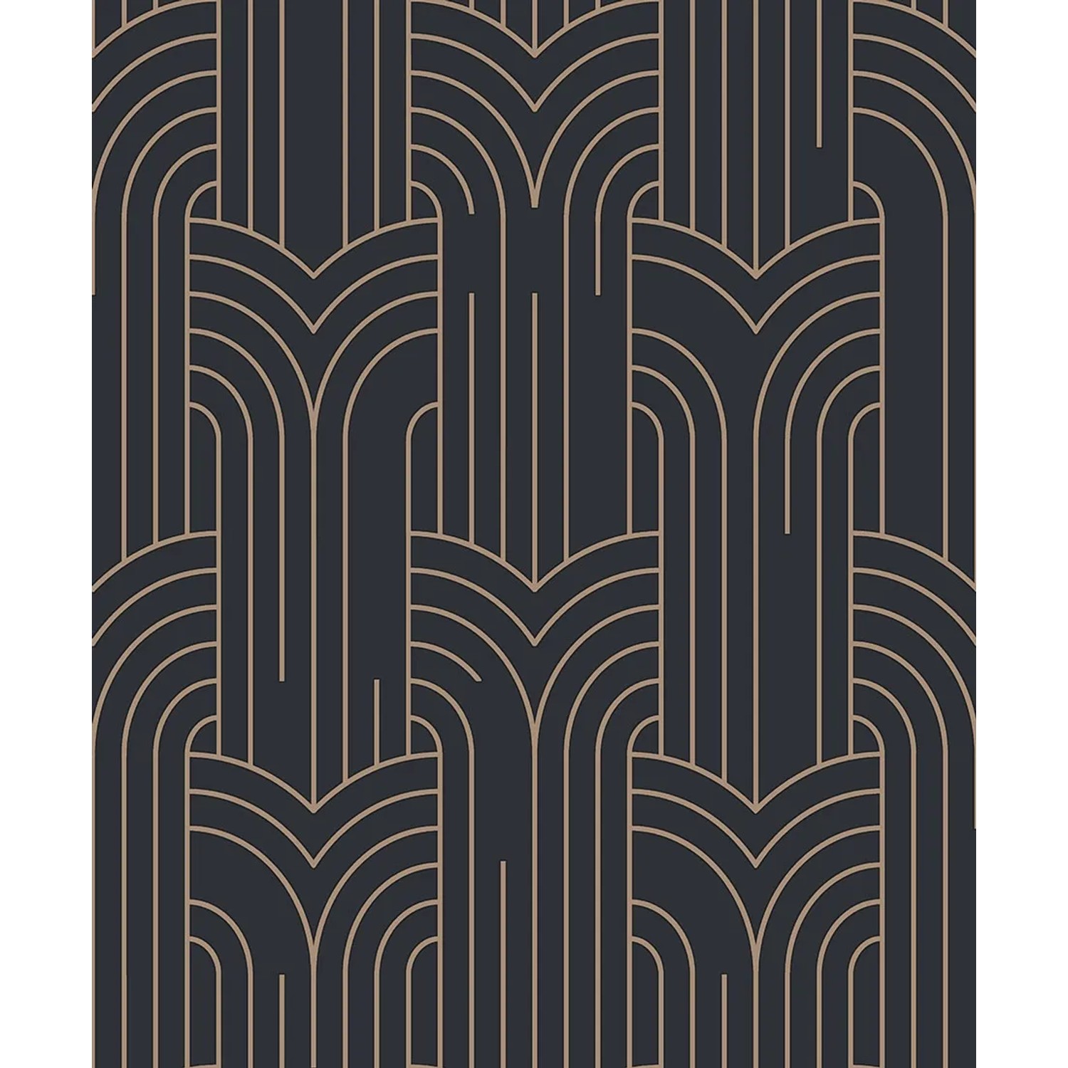 Tapeta winylowa na flizelinie CZARNA ART-DECO