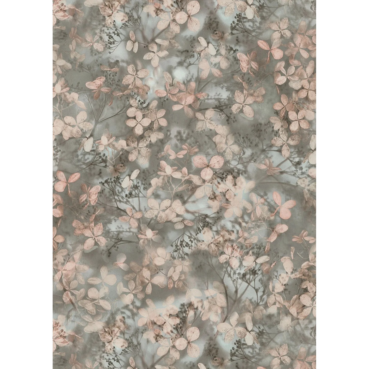 Tapeta winylowa na flizelinie pastelowe listki zielone ciemne