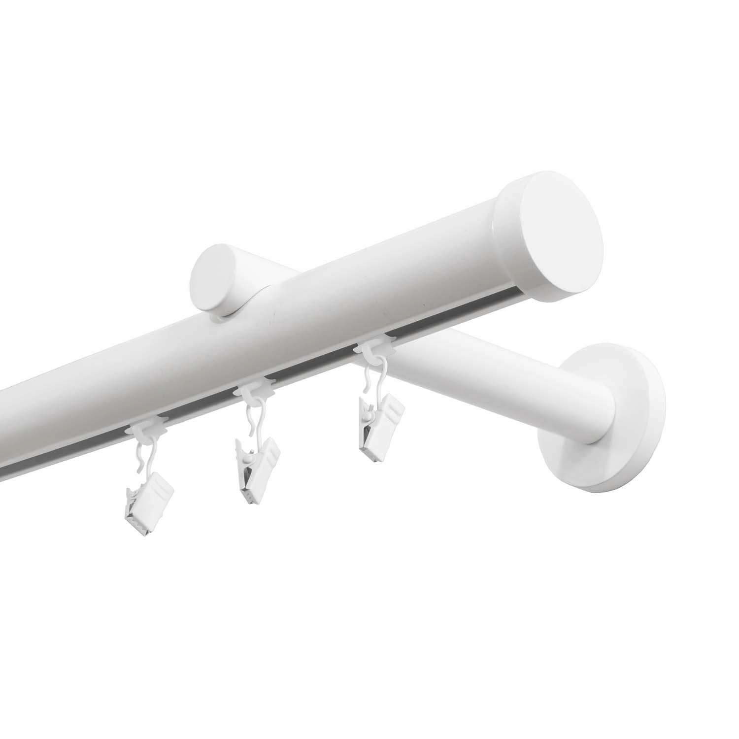 Santim Karnisz szynowy aluminiowy pojedynczy 300 cm fi 28mm biały