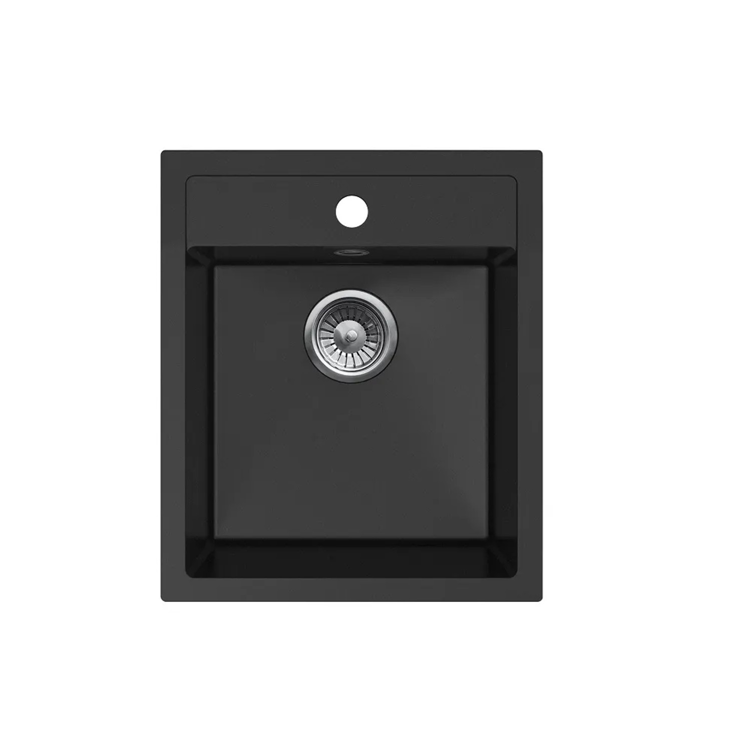 Zlewozmywak Petit 1-kom. czarny 51x43 cm