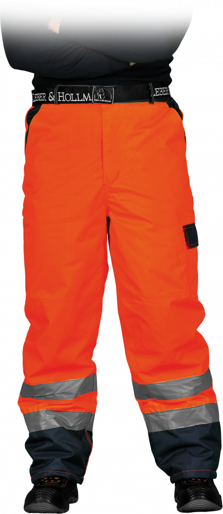 Spodnie robocze Leber&Hollman Viberto, ocieplane, odblaskowe, rozmiar M, pomarańczowy