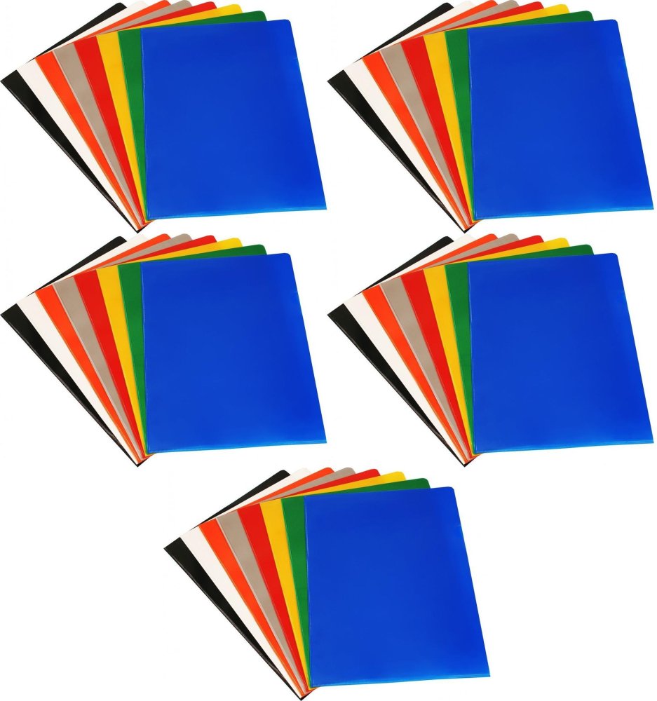 5x Ofertówki krystaliczne Biurfol, A4, "L", 10 sztuk, niebieski